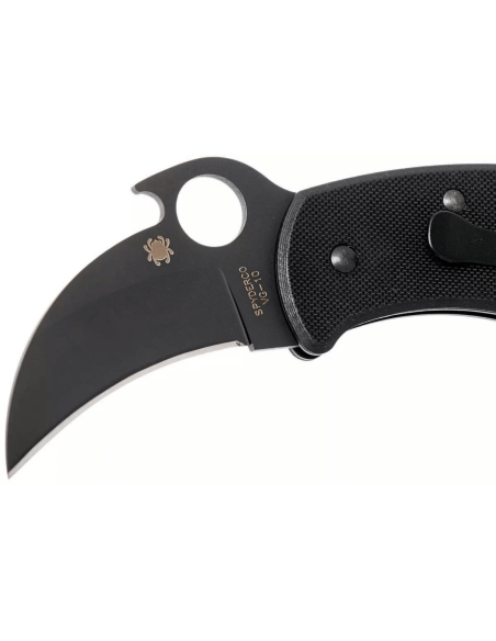 Spyderco Karahawk C170GBBKP kokoontaitettava veitsi mustalla G10-kahvalla 11.4cm