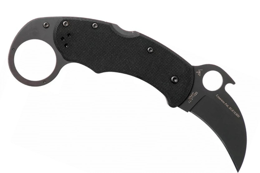 Spyderco Karahawk C170GBBKP folding knife all-black G10 handle 11.4cm
