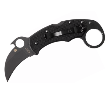 Spyderco Karahawk C170GBBKP vouwmes volledig zwart G10 handvat 11,4cm