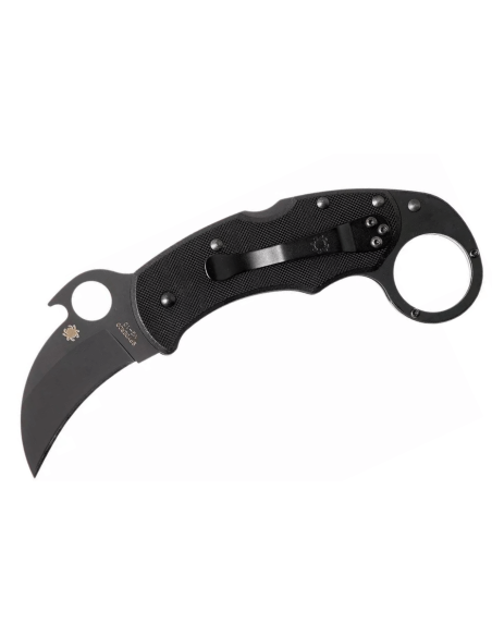 Spyderco Karahawk C170GBBKP kokoontaitettava veitsi mustalla G10-kahvalla 11.4cm
