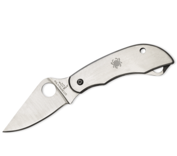 Faca dobrável Spyderco Clipitool C175P com cabo de aço de 6,5 cm + abre-garrafas