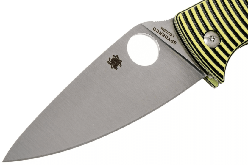 Spyderco Caribbean Leaf coltello pieghevole G10 manico nero con striscia gialla 12,3 cm