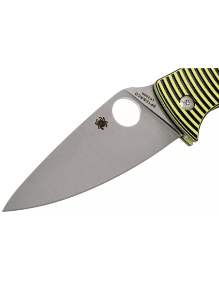 Spyderco Caribbean Leaf coltello pieghevole G10 manico nero con striscia gialla 12,3 cm