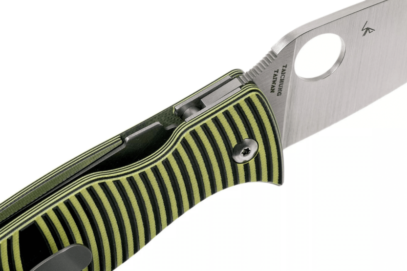 Spyderco Caribbean Leaf coltello pieghevole G10 manico nero con striscia gialla 12,3 cm
