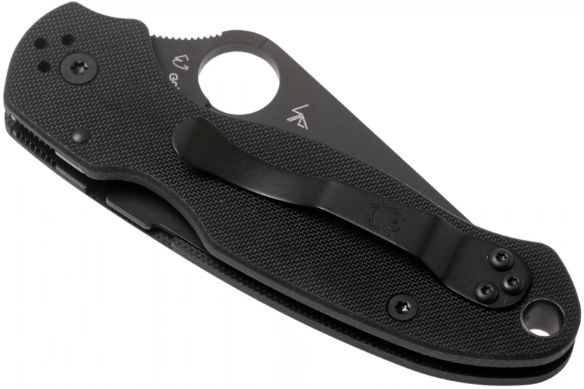Navalha dobrável Spyderco Para 3 C223GPBK Cabo G10 preto de 10,9 cm