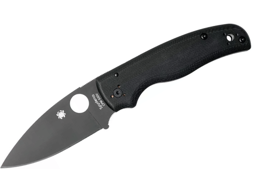Spyderco C229GPBK Coltello pieghevole Shaman con manico in G10 nero 11,9 cm