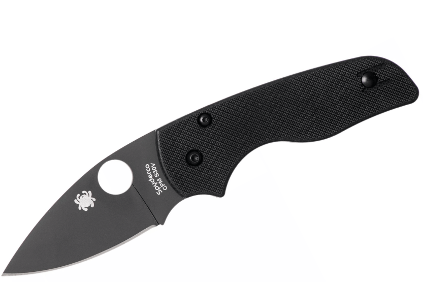 Faca dobrável Spyderco Lil'Native C230GPBBK Cabo G10 preto de 8,9 cm