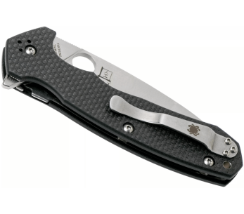 Spyderco Amalgam C234CFP fällkniv G10/svart kolfiberhandtag 13cm 2