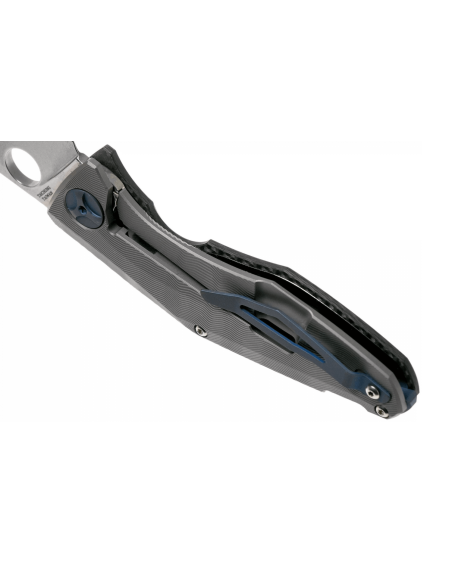 Faca dobrável Spyderco Drunken C235CFTIP Cabo em fibra de carbono/titânio com 11,7 cm