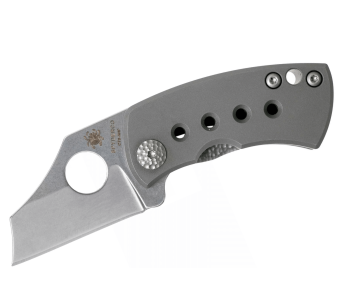 Spyderco McBee C236TIP taittoveitsi hopeanharmaa titaanikahva 5.7cm