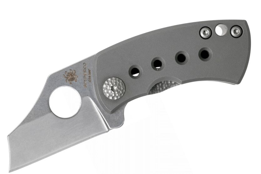 Klappmesser Spyderco McBee C236TIP Titanium Griff silbergrau 5,7cm