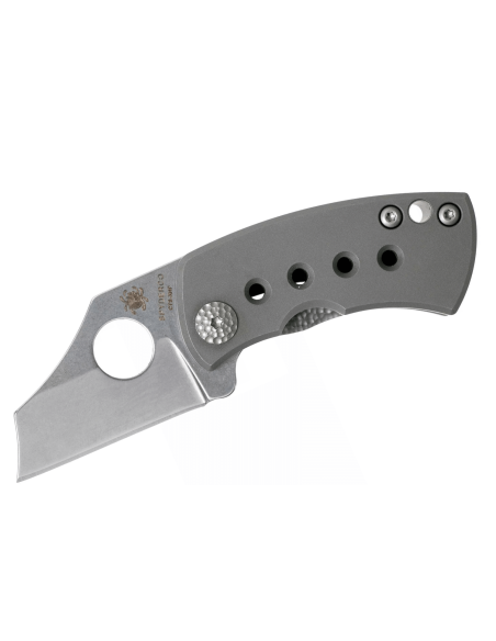 Klappmesser Spyderco McBee C236TIP Titanium Griff silbergrau 5,7cm