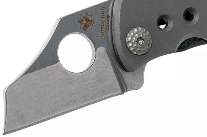 Klappmesser Spyderco McBee C236TIP Titanium Griff silbergrau 5,7cm
