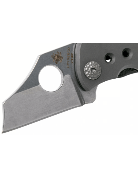 Klappmesser Spyderco McBee C236TIP Titanium Griff silbergrau 5,7cm