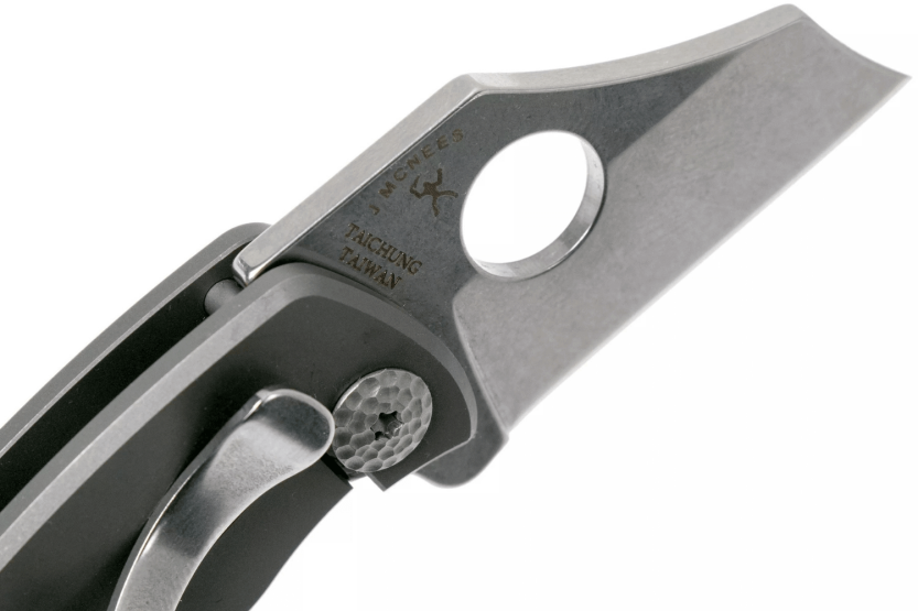 Spyderco McBee C236TIP vouwmes zilvergrijs titanium handvat 5,7cm