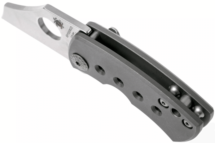 Spyderco McBee C236TIP fällkniv silvergrått titanhandtag 5,7cm