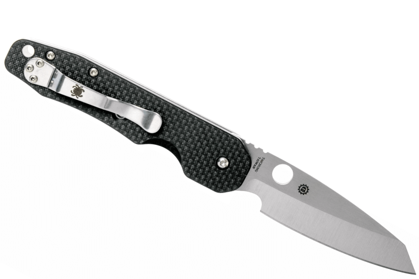 Spyderco Smock C240CFP taittoveitsi hiilikuitu/G10 kahva musta 11.5cm