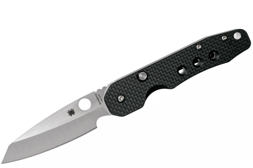 Navaja Spyderco Smock C240CFP con mango negro de fibra de carbono/G10 de 11,5cm