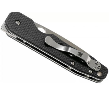 Faca dobrável Spyderco Smock C240CFP com cabo preto de fibra de carbono/G10 de 11,5 cm 2