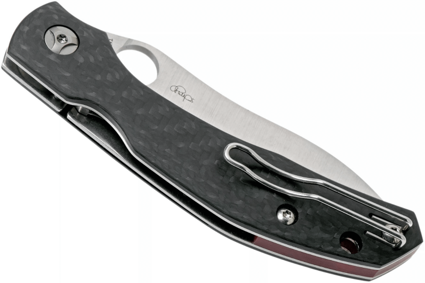 Spyderco Kapara C241CFP foldekniv 11,9 cm med sort kulfiberhåndtag