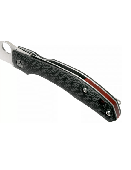 Spyderco Kapara C241CFP foldekniv 11,9 cm med sort kulfiberhåndtag