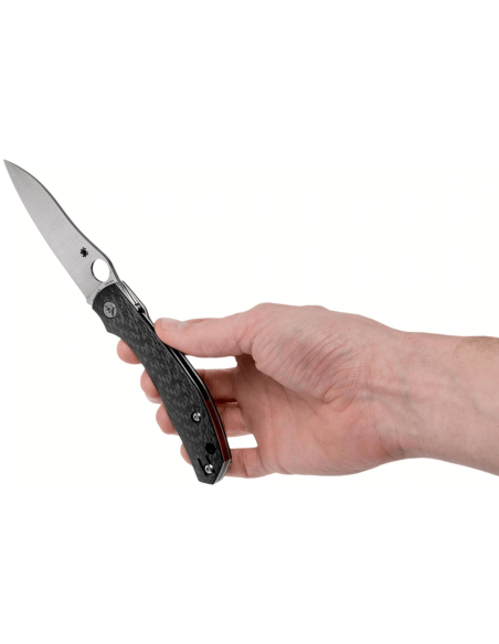 Spyderco Kapara C241CFP foldekniv 11,9 cm med sort kulfiberhåndtag