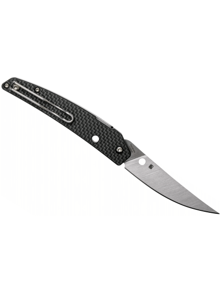 Navaja Spyderco Ikuchi C242CFP con mango de fibra de carbono/G10 negro 11cm