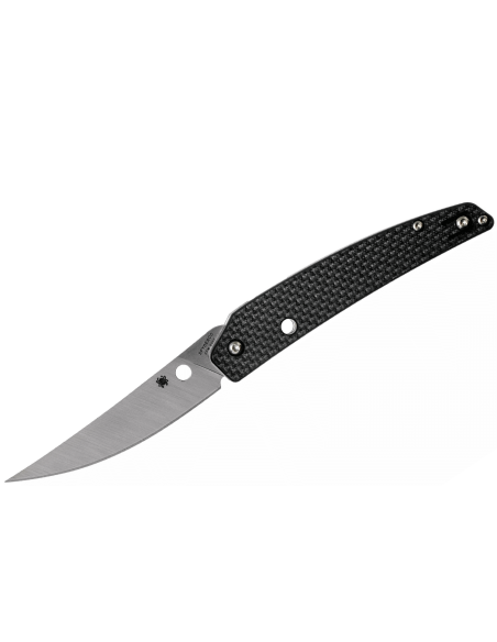 Navaja Spyderco Ikuchi C242CFP con mango de fibra de carbono/G10 negro 11cm
