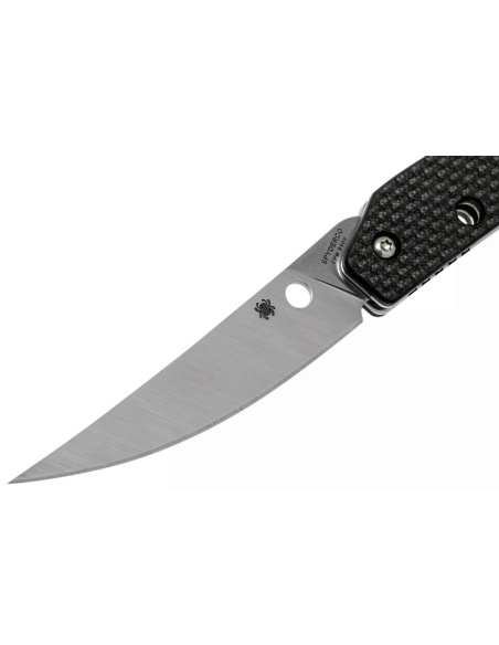 Navaja Spyderco Ikuchi C242CFP con mango de fibra de carbono/G10 negro 11cm