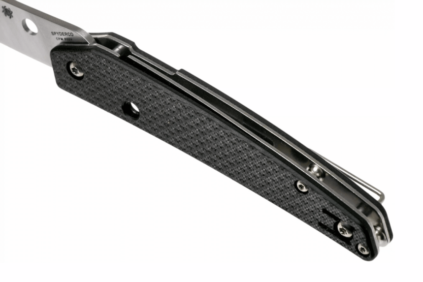 Navaja Spyderco Ikuchi C242CFP con mango de fibra de carbono/G10 negro 11cm
