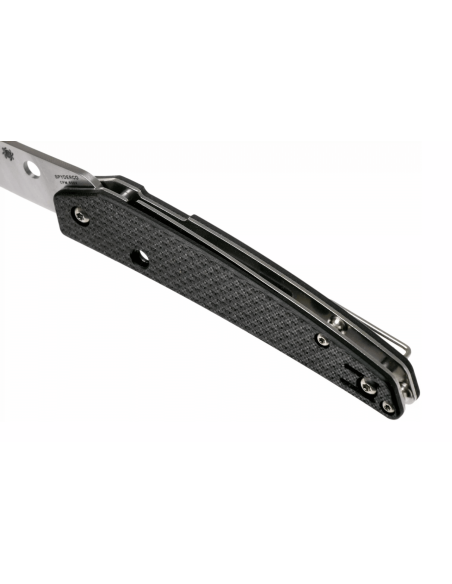Navaja Spyderco Ikuchi C242CFP con mango de fibra de carbono/G10 negro 11cm