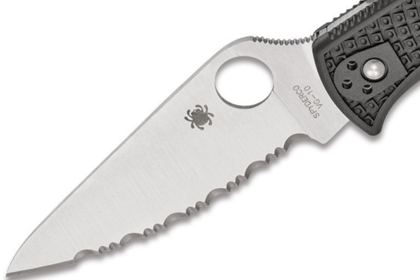 Spyderco Klappmesser Endela mit Zähnen C243SBK Nylon-/Fiberglas-Griff schwarz 11,9cm
