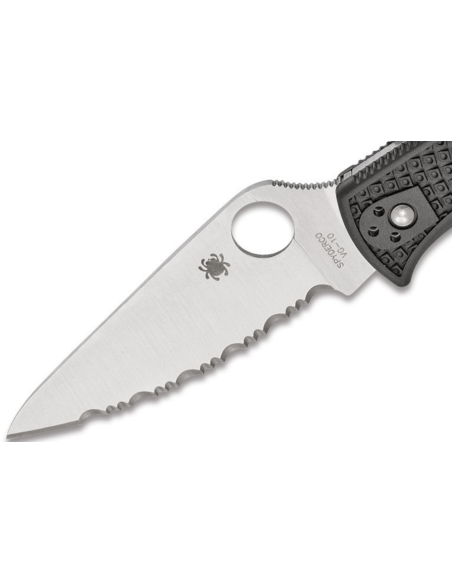 Spyderco Klappmesser Endela mit Zähnen C243SBK Nylon-/Fiberglas-Griff schwarz 11,9cm