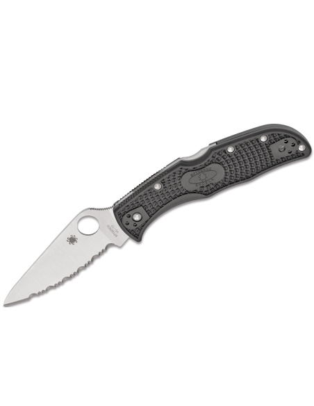 Spyderco Klappmesser Endela mit Zähnen C243SBK Nylon-/Fiberglas-Griff schwarz 11,9cm
