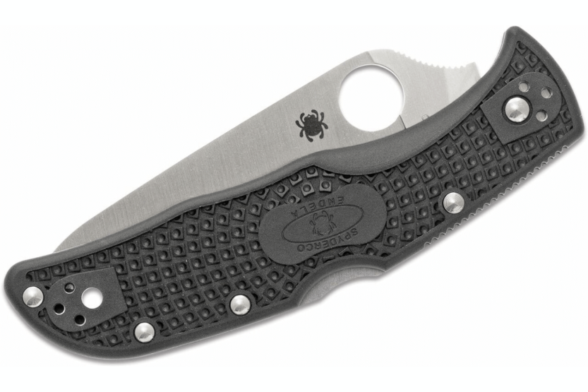 Spyderco Klappmesser Endela mit Zähnen C243SBK Nylon-/Fiberglas-Griff schwarz 11,9cm