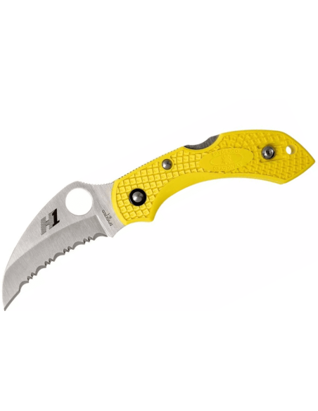 Klappmesser Spyderco Dragonfly 2 Salt Hawkbill C28SYL2HB Nylon-/Fiberglas-Griff gelb 8,5cm