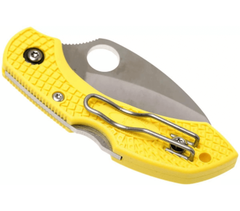 C28SYL2HB Spyderco Dragonfly 2 Salt Hawkbill coltello pieghevole 8,5 cm manico in nylon giallo/fibra di vetro 2