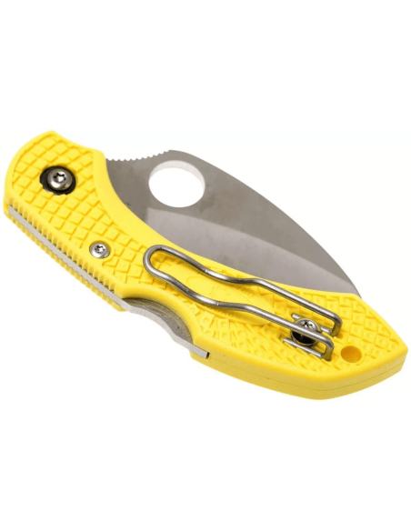Spyderco Dragonfly 2 Salt Hawkbill Folding Knife C28SYL2HB Yellow nylon/fiberglass handle 8.5cm
