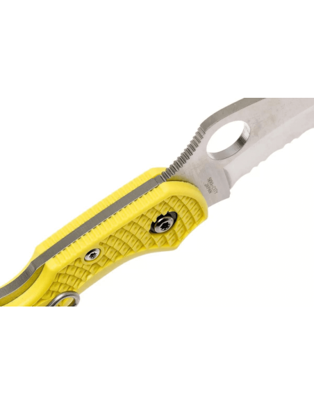Spyderco Dragonfly 2 Salt Hawkbill Folding Knife C28SYL2HB Yellow nylon/fiberglass handle 8.5cm