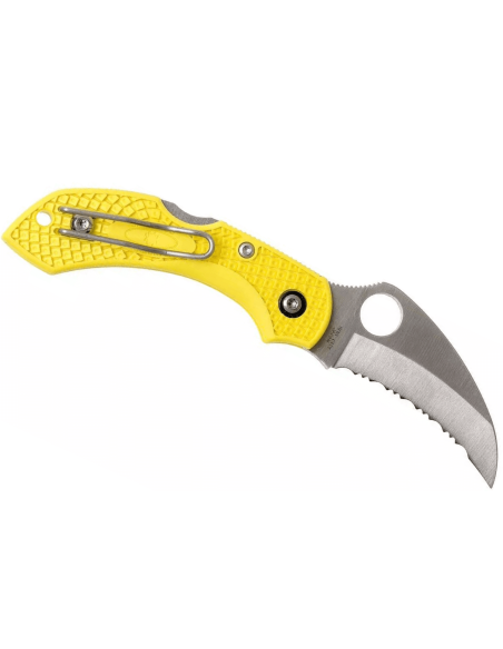 Klappmesser Spyderco Dragonfly 2 Salt Hawkbill C28SYL2HB Nylon-/Fiberglas-Griff gelb 8,5cm