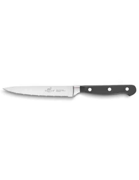 Sabatier International Pluton 13cm Faca universal micro-serrilhada com cabo rebitado