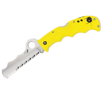 Spyderco Assist C79PSYL puolihammastettu taittoveitsi keltaisella nailon/lasikuitukahvalla 12.2cm
