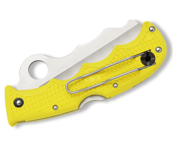 Spyderco Assist C79PSYL puolihammastettu taittoveitsi keltaisella nailon/lasikuitukahvalla 12.2cm 2