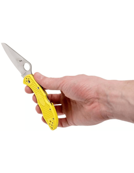 Spyderco Salt 2 C88PYL2 foldekniv 10,8 cm med gult nylon/glassfiberhåndtak