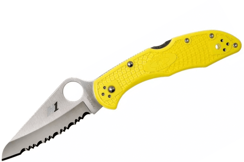 Klappmesser Spyderco Salt 2 C88SYL2 mit gezahnter Klinge Nylon-/Fiberglas-Griff 10,8cm