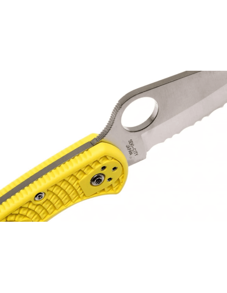 Canivete Spyderco Salt 2 C88SYL2 com lâmina serrilhada Cabo de 10,8 cm em nylon/fibra de vidro