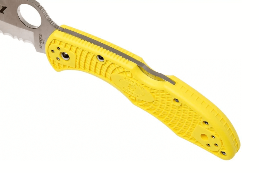 Canivete Spyderco Salt 2 C88SYL2 com lâmina serrilhada Cabo de 10,8 cm em nylon/fibra de vidro
