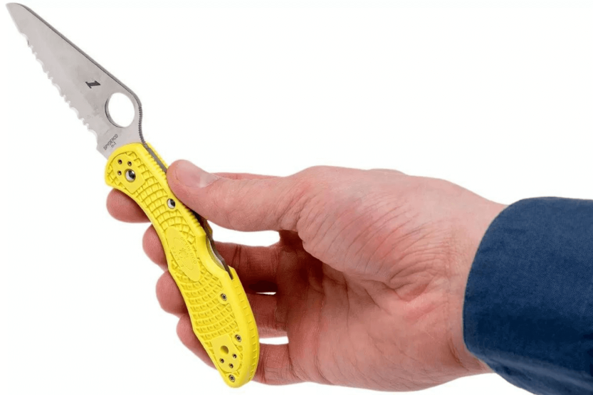 Klappmesser Spyderco Salt 2 C88SYL2 mit gezahnter Klinge Nylon-/Fiberglas-Griff 10,8cm