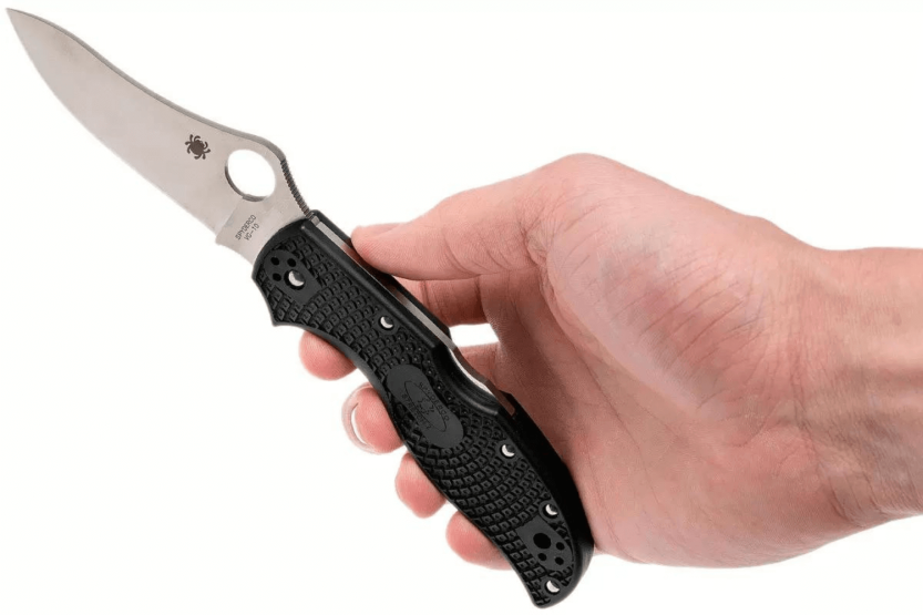Navaja Spyderco Strech 2 C90PBK2 con mango de nylon/fibra de vidrio negro 12cm