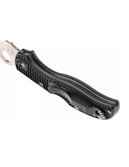 Faca dobrável Spyderco Strech 2 C90PBK2 com cabo preto em nylon/fibra de vidro 12cm